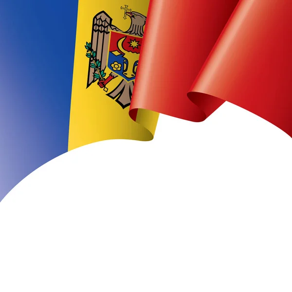Moldova flag, vector illustration on a white background — Stock Vector