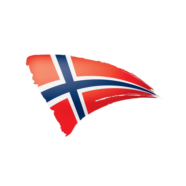 Bandeira da Noruega, ilustração vetorial sobre um fundo branco . —  Vetores de Stock