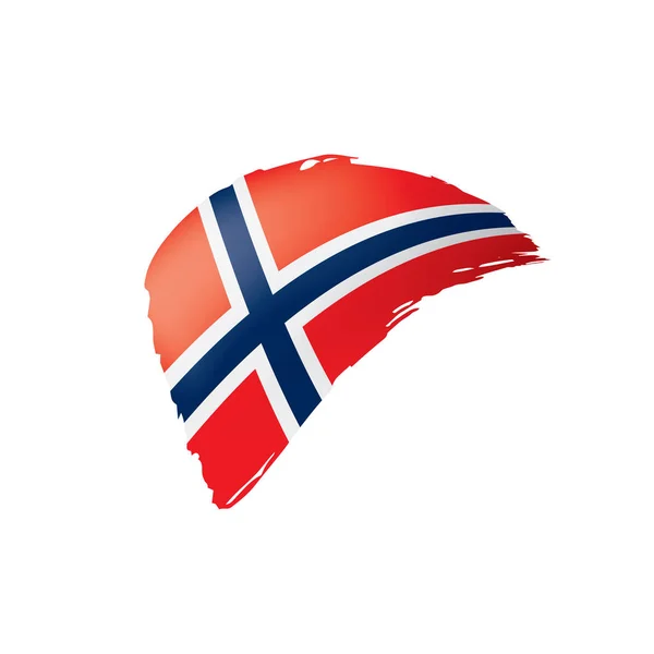 Bandeira da Noruega, ilustração vetorial sobre um fundo branco . —  Vetores de Stock