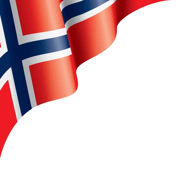 Bandera de Noruega, ilustración vectorial sobre fondo blanco — Vector de stock