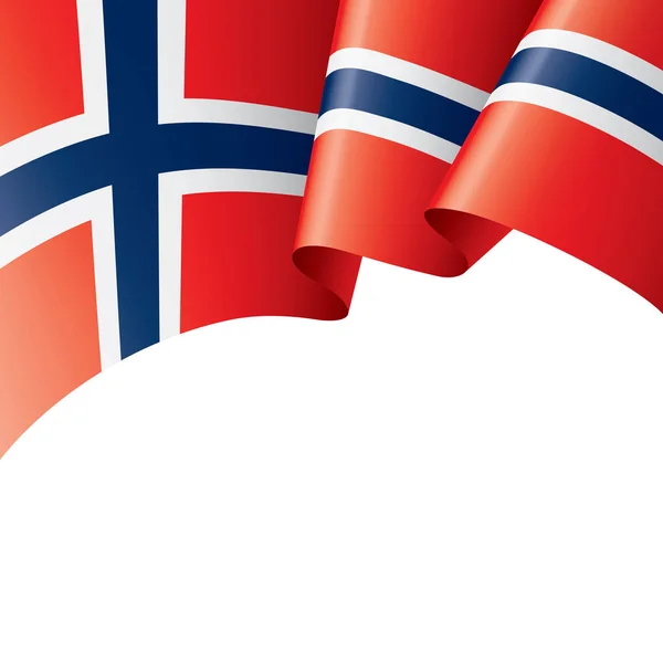 Bandeira da Noruega, ilustração vetorial sobre um fundo branco —  Vetores de Stock