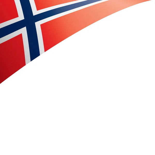 Bandera de Noruega, ilustración vectorial sobre fondo blanco — Archivo Imágenes Vectoriales