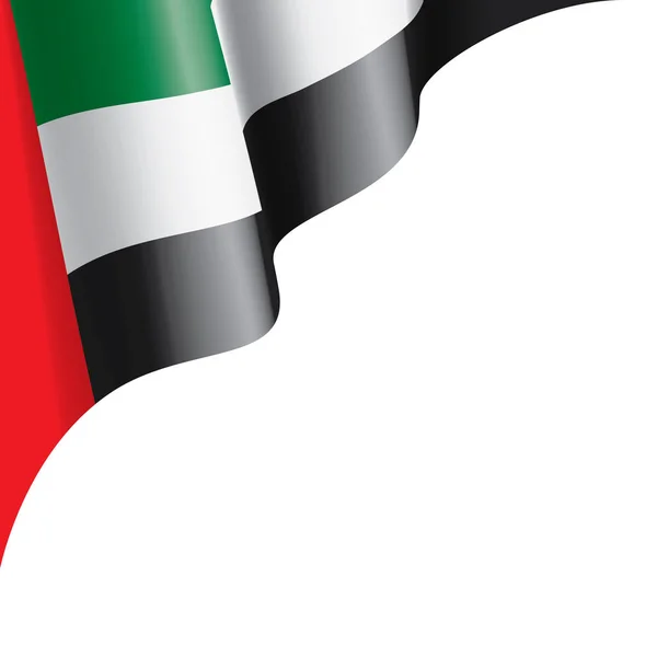 Bandiera Emirati Arabi Uniti, illustrazione vettoriale su sfondo bianco — Vettoriale Stock