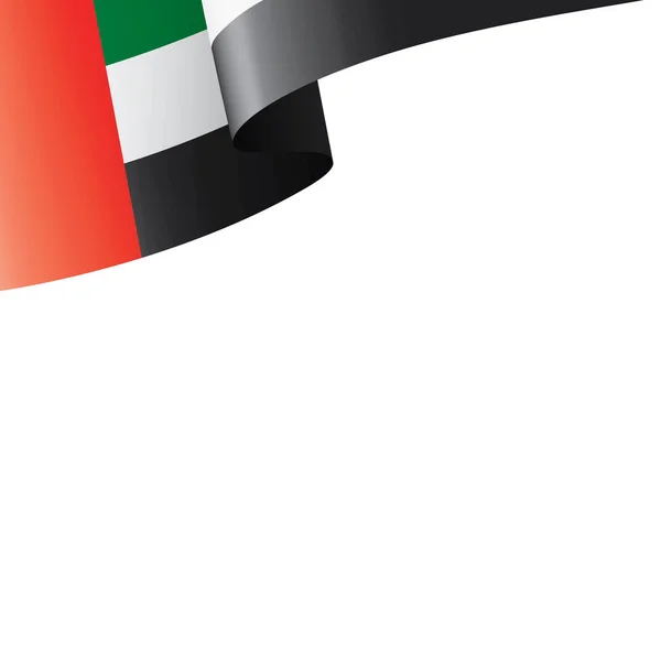 Bandera de los Emiratos Árabes Unidos, ilustración vectorial sobre fondo blanco — Archivo Imágenes Vectoriales