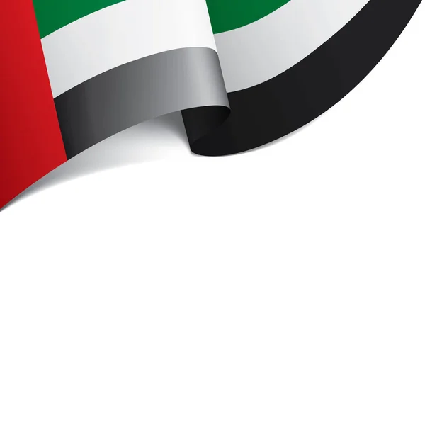 Vereinigte Arabische Emirate Nationalflagge Vektorabbildung Auf Weißem Hintergrund — Stockvektor