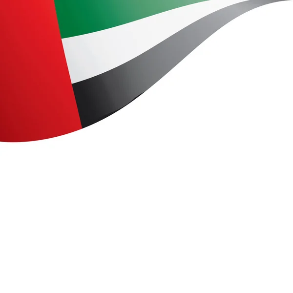 アラブ首長国連邦国旗、白の背景にベクトル画像 — ストックベクタ