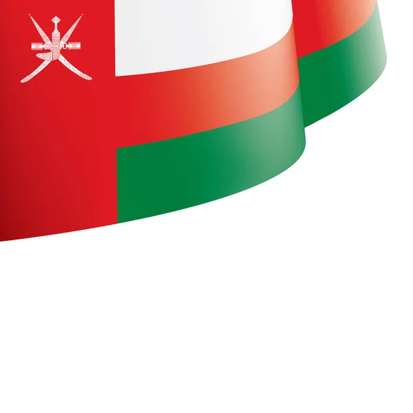Bandera de Omán, ilustración vectorial sobre fondo blanco — Vector de stock