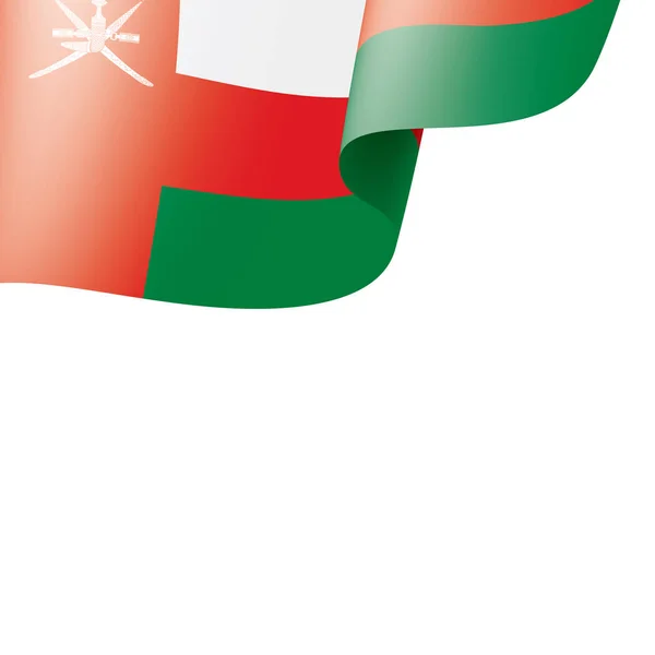 Oman flag, vector illustration on a white background — Stock Vector