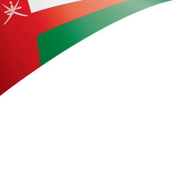 Σημαία του Ομάν, εικονογράφηση διάνυσμα σε λευκό φόντο — Διανυσματικό Αρχείο