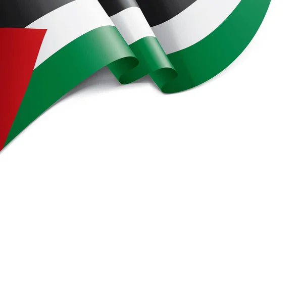 Bandera de Palestina, ilustración vectorial sobre fondo blanco — Vector de stock
