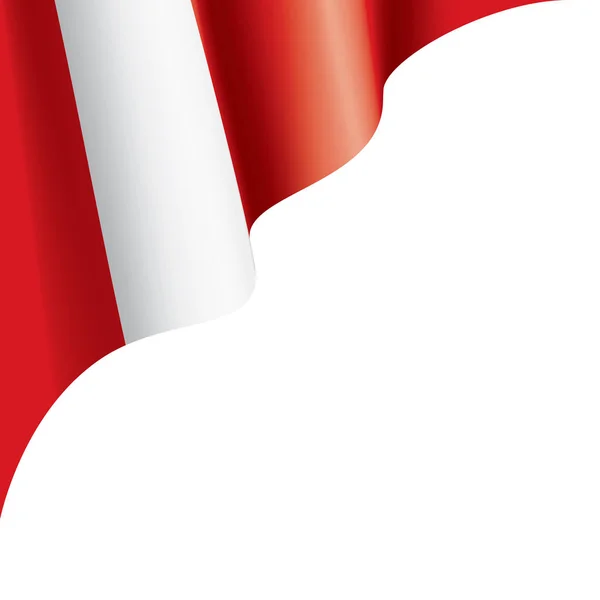 Bandeira do Peru, ilustração vetorial sobre fundo branco — Vetor de Stock