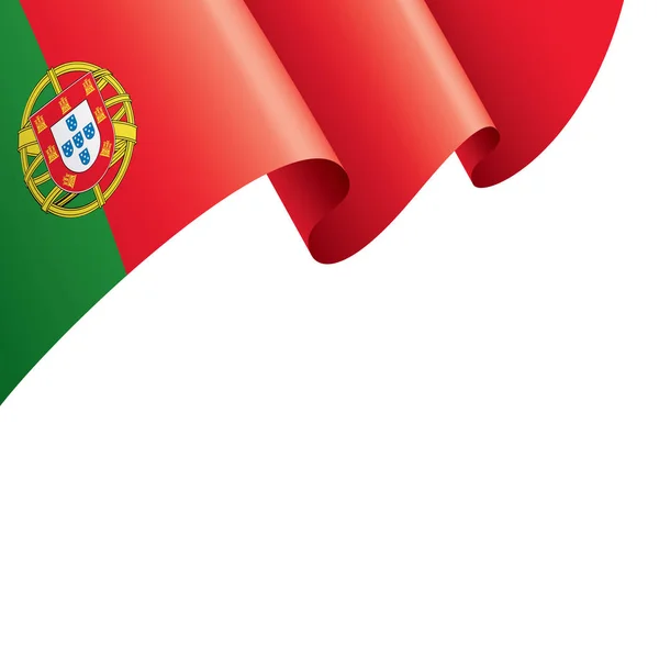 Drapeau Portugal, illustration vectorielle sur fond blanc — Image vectorielle