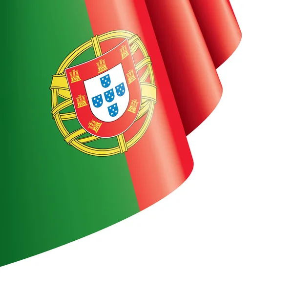 Drapeau Portugal, illustration vectorielle sur fond blanc — Image vectorielle