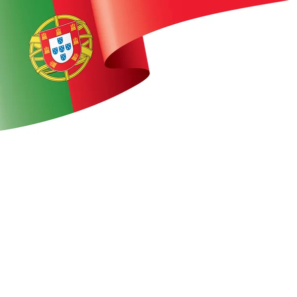 Bandeira de Portugal, ilustração vetorial sobre fundo branco — Vetor de Stock