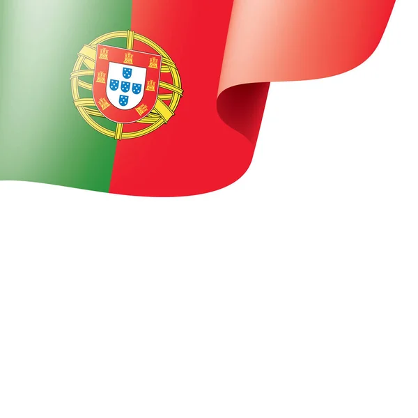 Drapeau Portugal, illustration vectorielle sur fond blanc — Image vectorielle