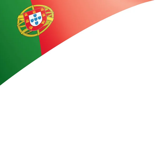 Portugal flagga, vektorillustration på vit bakgrund — Stock vektor