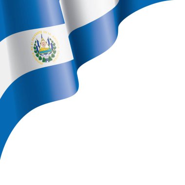 Salvador bayrağı, beyaz arkaplanda vektör çizimi