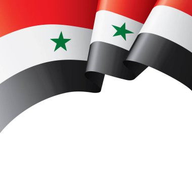 Suriye bayrağı, beyaz bir arka plan üzerinde vektör çizim