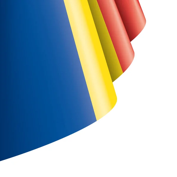 Rumunsko vlajka, vektorové ilustrace na bílém pozadí — Stockový vektor