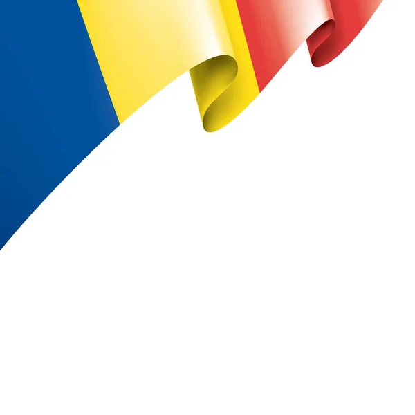 Romania flag, vector illustration on a white background — Stock Vector