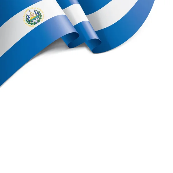 Salvador bayrağı, beyaz arkaplanda vektör çizimi — Stok Vektör