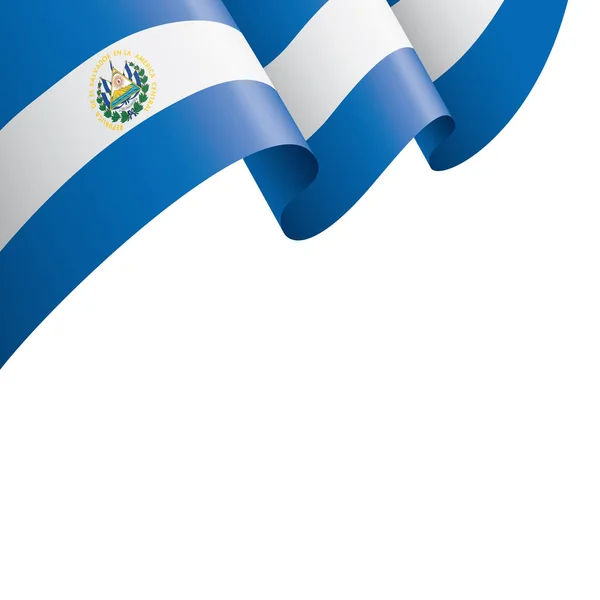 Bandiera Salvador, illustrazione vettoriale su sfondo bianco — Vettoriale Stock