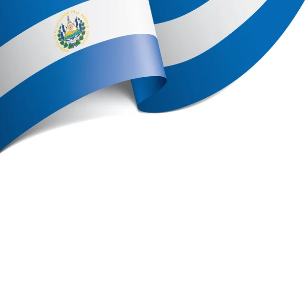 Флаг Сальвадора, векторная иллюстрация на белом фоне — стоковый вектор