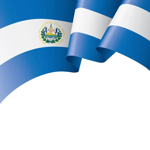 Salvador zászló, vektor illusztráció fehér alapon — Stock Vector