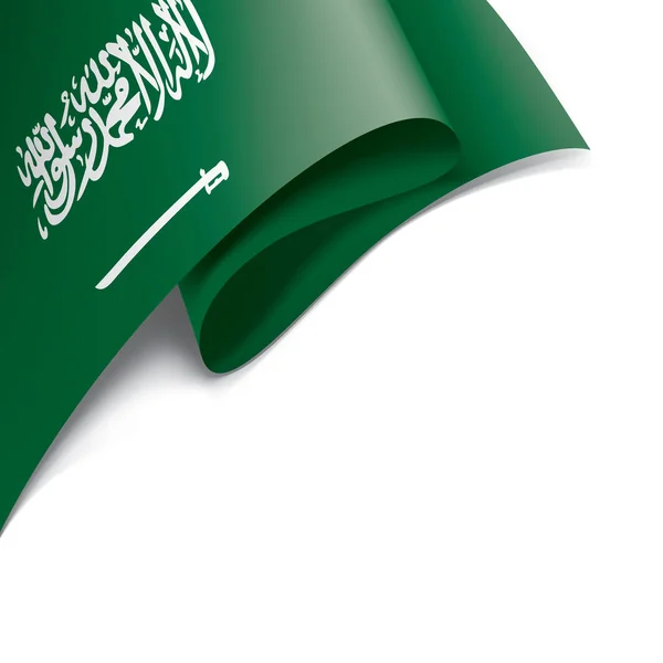 Прапор Саудівської Аравії, Векторні ілюстрації на білому фоні — стоковий вектор