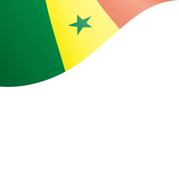 塞内加尔国旗，白色背景上的矢量插图 — 图库矢量图片
