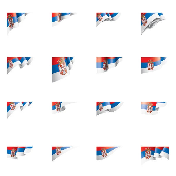 Bandera de Serbia, ilustración vectorial sobre fondo blanco — Archivo Imágenes Vectoriales