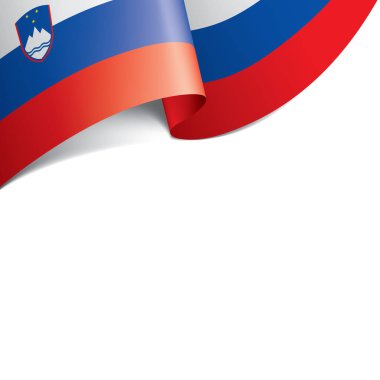Slovenya bayrağı, beyaz bir arka plan üzerinde vektör çizim
