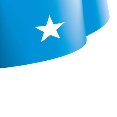 Somali bayrağı, beyaz bir arka plan üzerinde vektör çizim