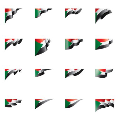 Sudan flag, vector illustration on a white background clipart