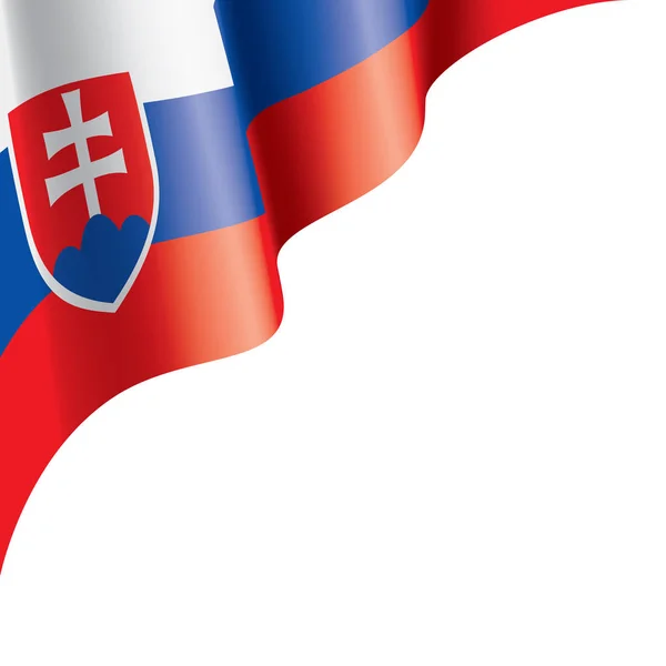 斯洛伐克国旗, 白色背景下的矢量插图 — 图库矢量图片