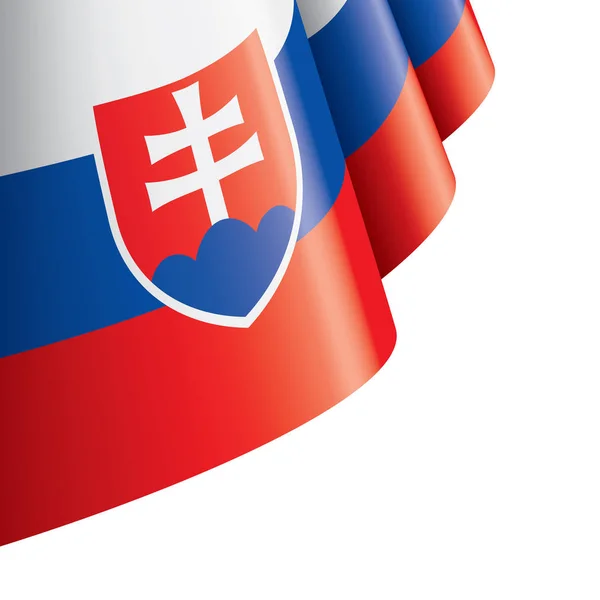 Slovakien flagga, vektorillustration på vit bakgrund — Stock vektor