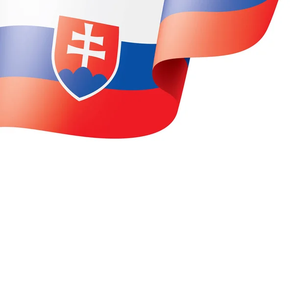 Drapeau Slovaquie, illustration vectorielle sur fond blanc — Image vectorielle