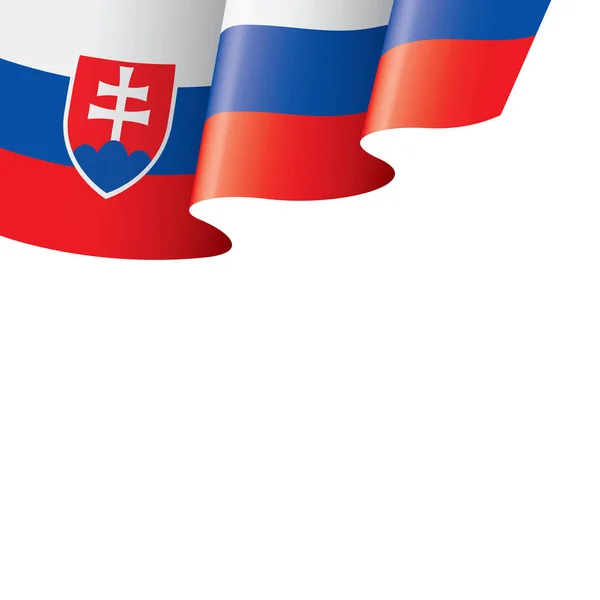 Slovakia flag, vector illustration on a white background — Stock Vector