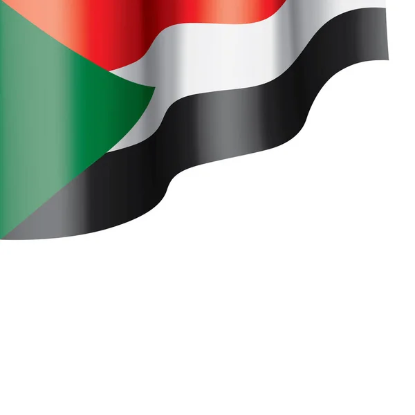 Sudan flag, Vektordarstellung auf weißem Hintergrund — Stockvektor