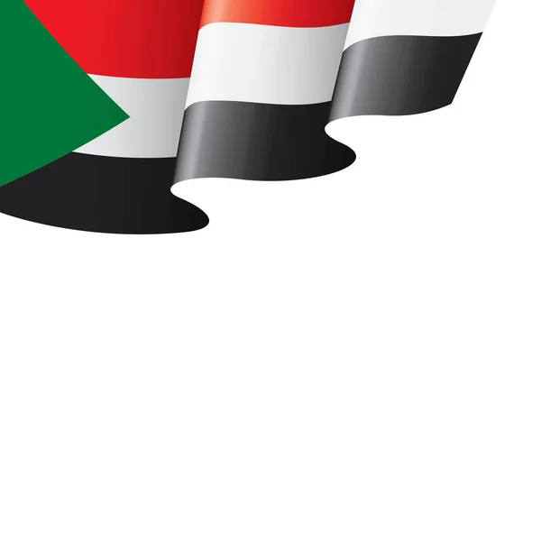 Sudan flag, Vektordarstellung auf weißem Hintergrund — Stockvektor