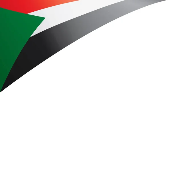 Sudan flag, Vektordarstellung auf weißem Hintergrund — Stockvektor