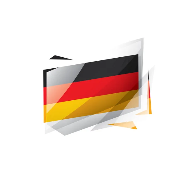 Bandera de Alemania, ilustración vectorial sobre fondo blanco — Vector de stock