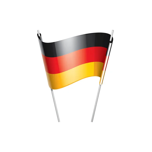 Bandera de Alemania, ilustración vectorial sobre fondo blanco — Vector de stock