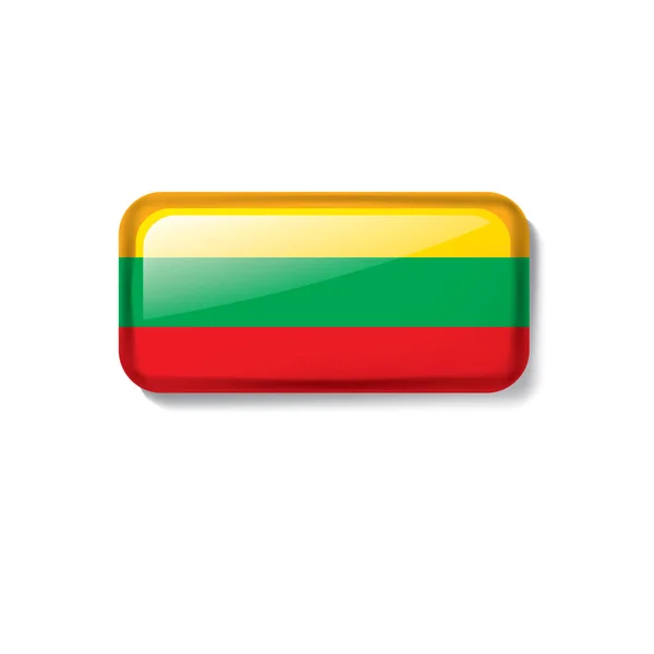 Флаг Литвы, векторная иллюстрация на белом фоне. — стоковый вектор