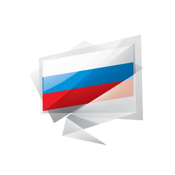 Σημαία Ρωσίας, διανυσματική απεικόνιση σε λευκό φόντο — Διανυσματικό Αρχείο