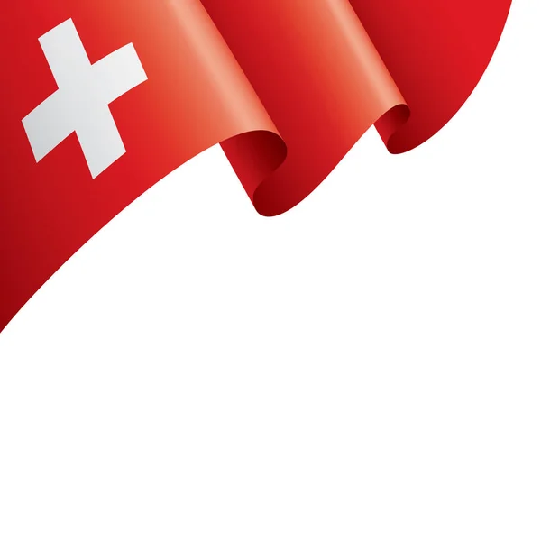 Switzerland flag, vector illustration on a white background — Stock Vector