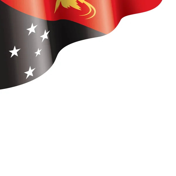 巴布亚新几内亚国旗，白色背景上的矢量插图 — 图库矢量图片