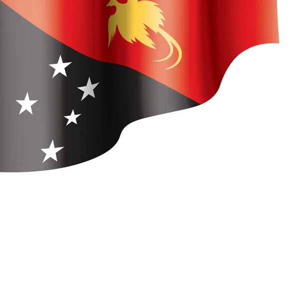 Bandera de Papúa Nueva Guinea, ilustración vectorial sobre fondo blanco — Archivo Imágenes Vectoriales