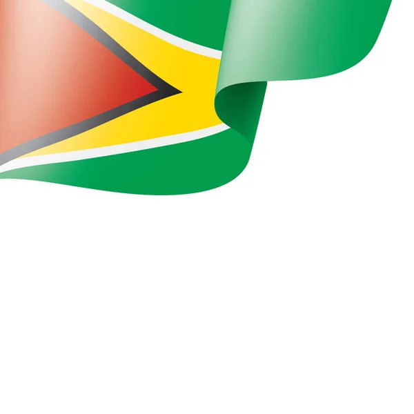 Bandiera Guyana, illustrazione vettoriale su sfondo bianco — Vettoriale Stock