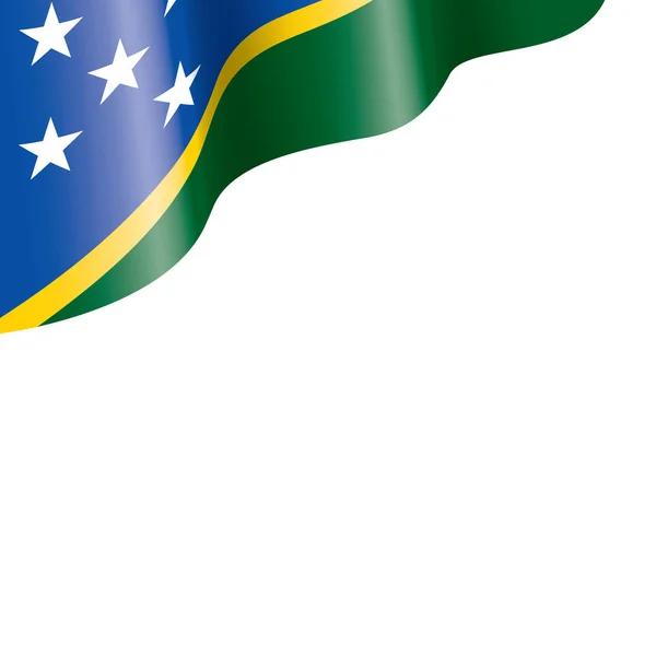 Solomon Islands vlag, vector illustratie op een witte achtergrond — Stockvector